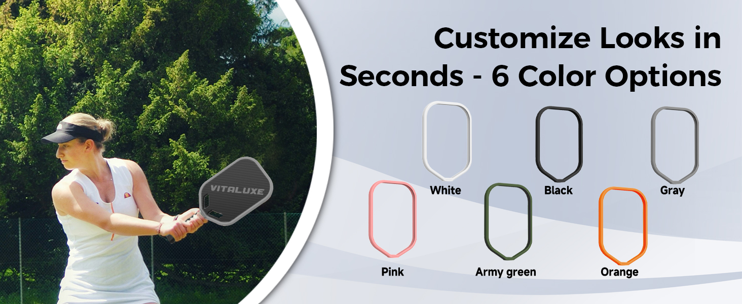 VITALUXE Pickleball Weighted Tape for 16mm Edgeless Paddles | Edge Guard | Lead Tape Alternative | No Glue | Easy Install and Replace