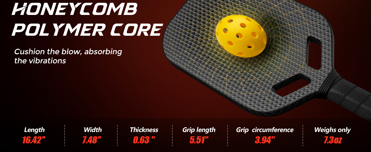 Carbon Fiber Pickleball Paddle, Edgeless T700+3K Textured Carbon Friction Surface，Thermoformed Pickleball Paddle with Aerodynamic Design Used for tournaments, Power & Control & Spin Max