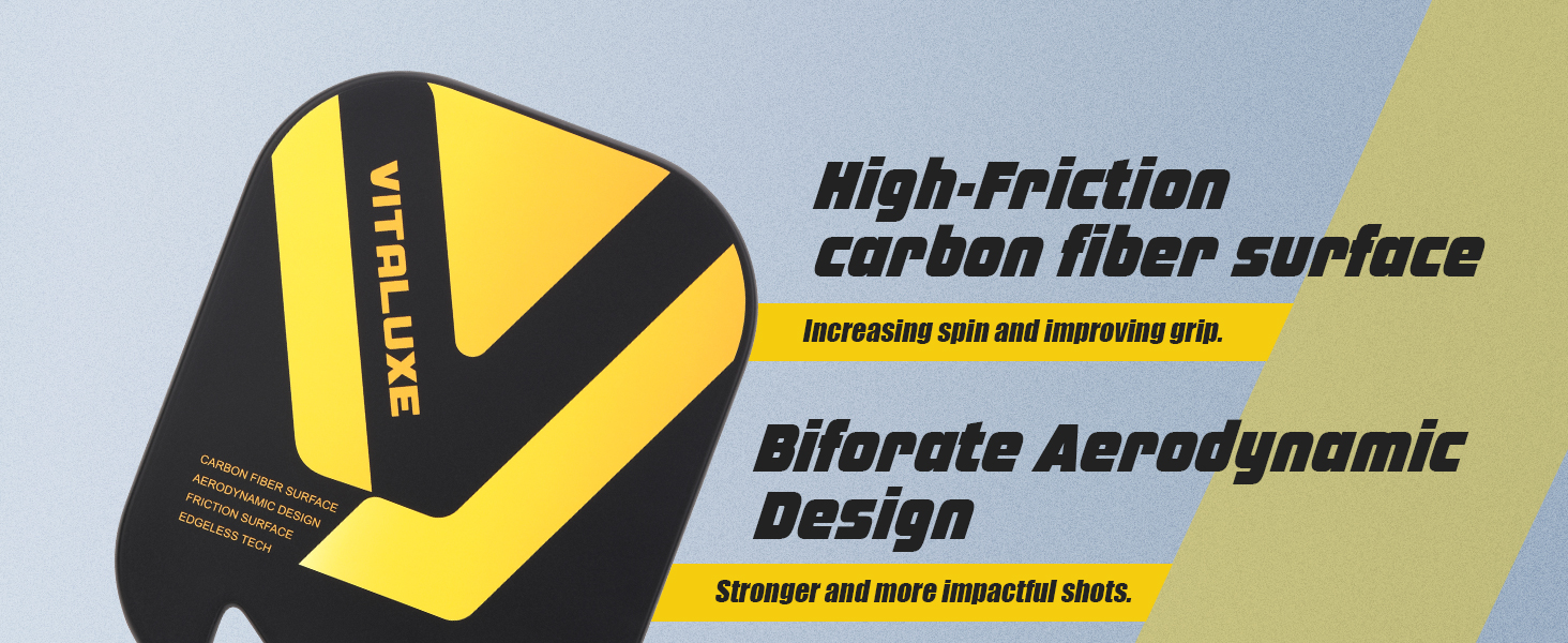 Carbon Fiber Pickleball Paddle, Edgeless T700+3K Textured Carbon Friction Surface，Thermoformed Pickleball Paddle with Aerodynamic Design Used for tournaments, Power & Control & Spin Max