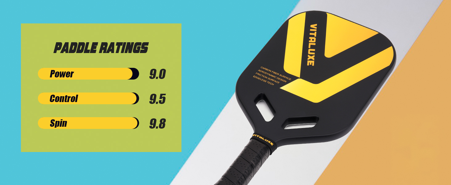 Carbon Fiber Pickleball Paddle, Edgeless T700+3K Textured Carbon Friction Surface，Thermoformed Pickleball Paddle with Aerodynamic Design Used for tournaments, Power & Control & Spin Max